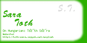 sara toth business card